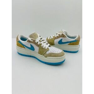 Nike Air Jordan 1 Elevate Low SE Women Sz 6.5 Blue Gold FD1028-100 Pre-Owned